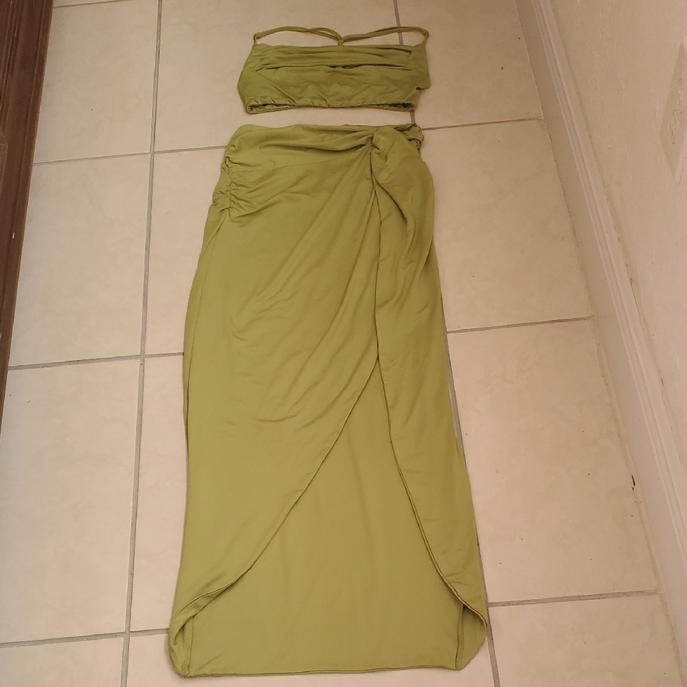 Olive Green Two-Piece Set